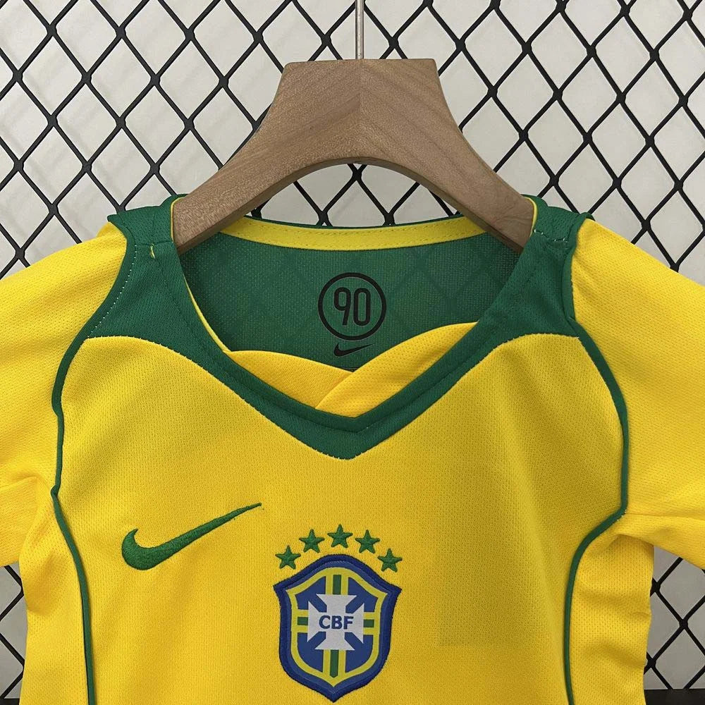 2004 Retro kit Brazil Home Jersey Kids Size