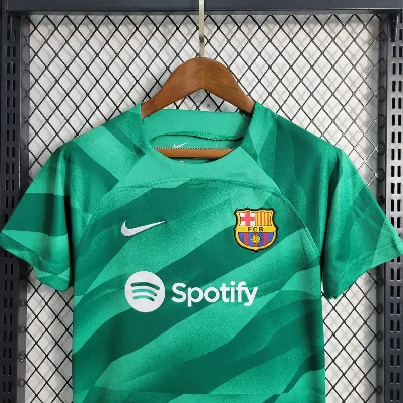 2023/2024 Barcelona Goalkeeper Kit Kids Size