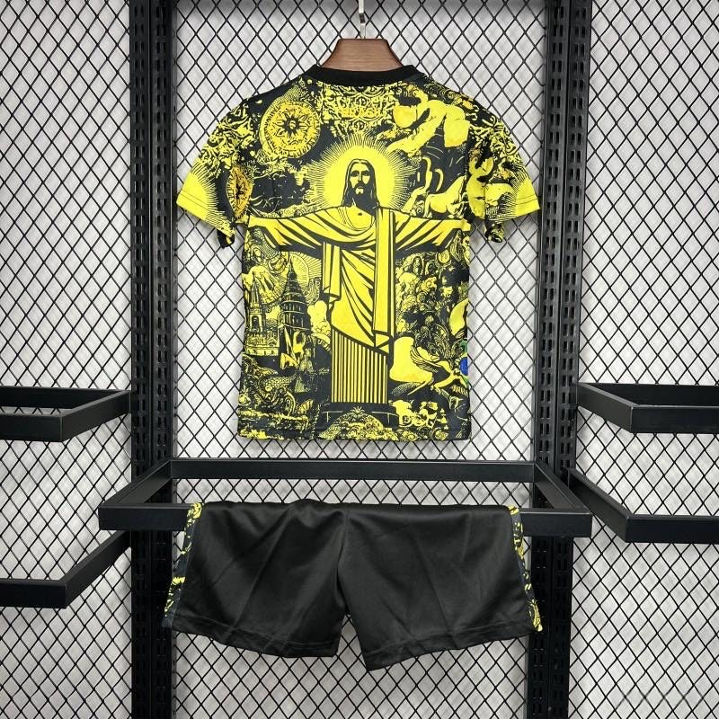 Brazil โJesusโ Yellow Limited Jersey Kids Size