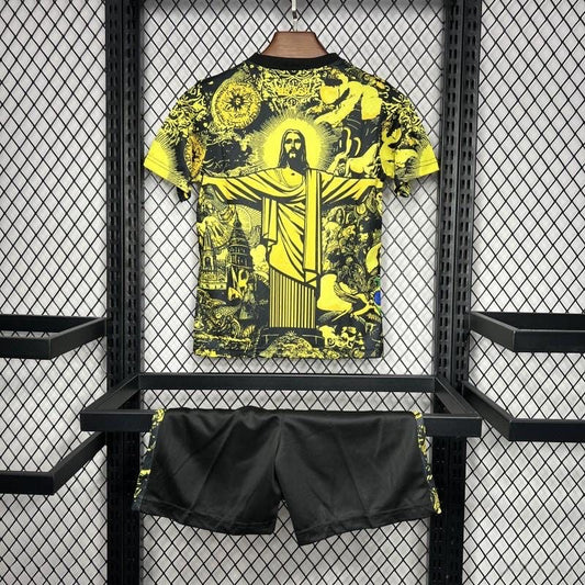 Brazil โJesusโ Yellow Limited Jersey Kids Size