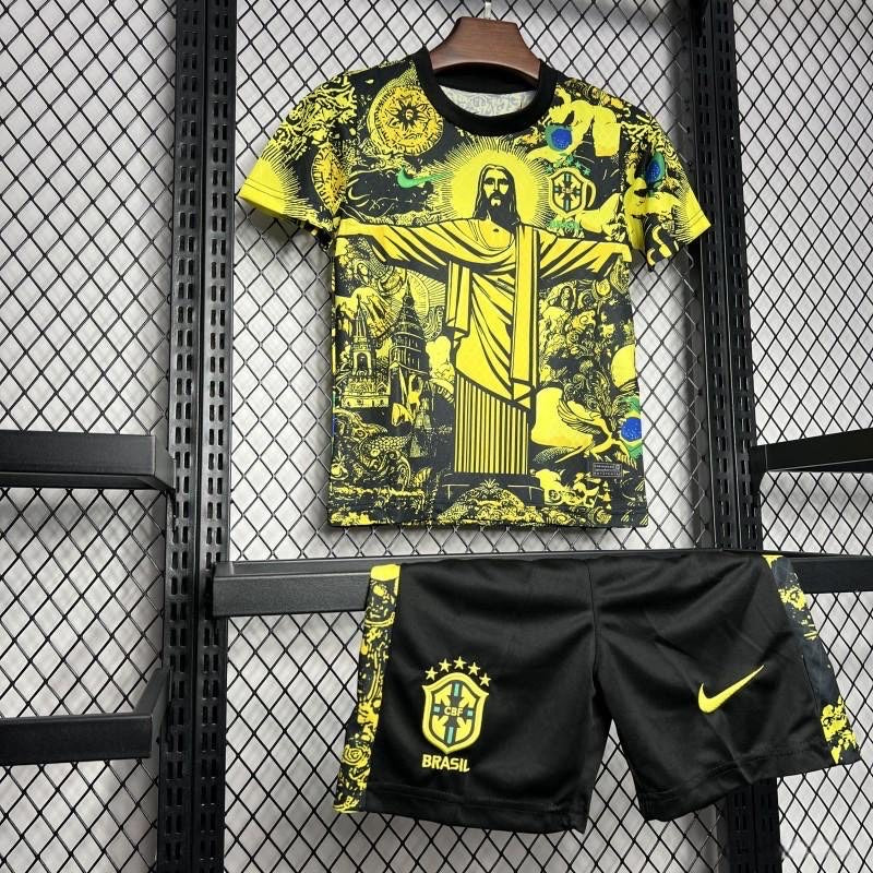 Brazil โJesusโ Yellow Limited Jersey Kids Size