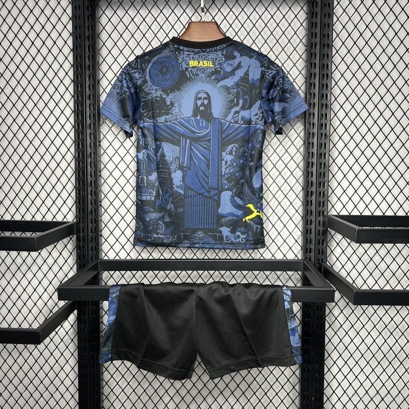 Brazil โJesusโ Blue Limited Jersey Kids Size