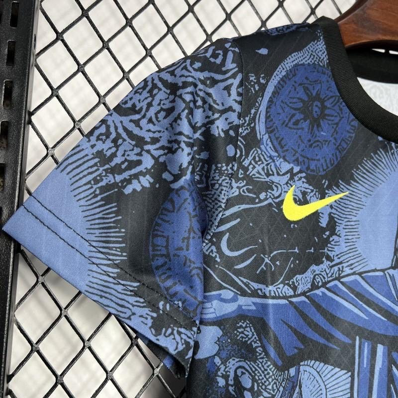 Brazil โJesusโ Blue Limited Jersey Kids Size