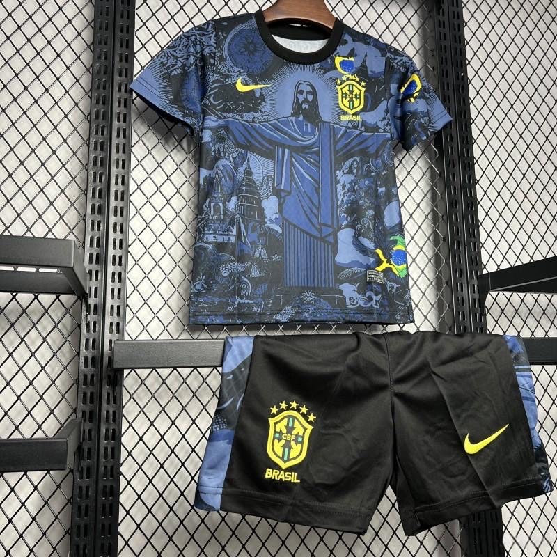 Brazil โJesusโ Blue Limited Jersey Kids Size
