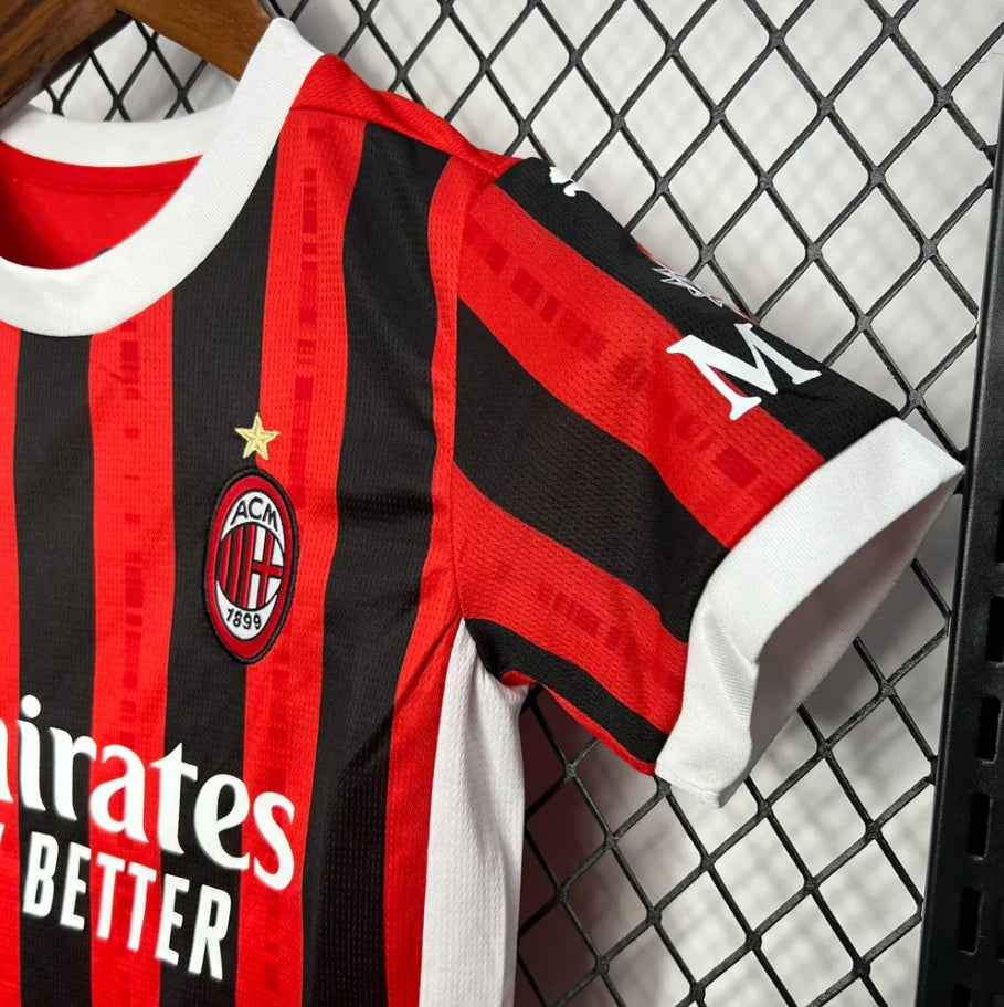 AC Milan Home 2024/2025 Jersey Kids Size