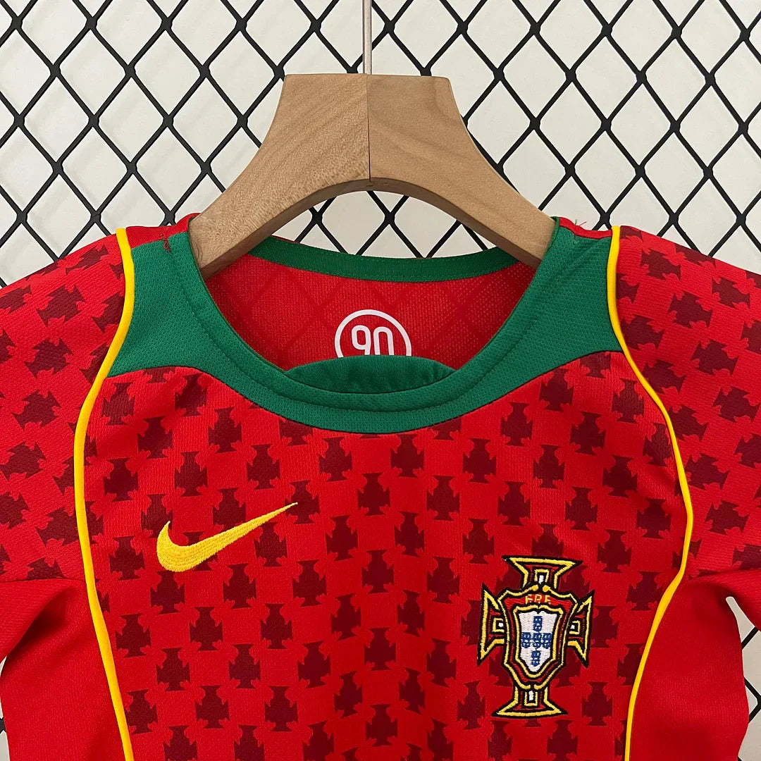 2004 Retro Portugal Home Jersey Kids Size