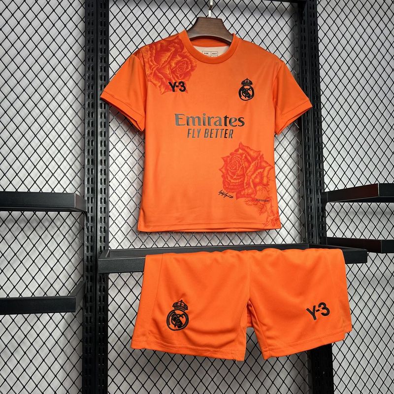 Real Madrid x Y3 2024/2025 4th Kit Orange Kids Size