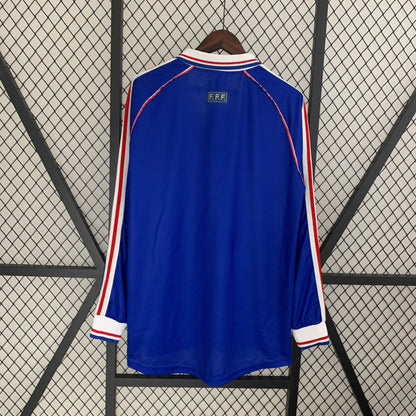 98/99 France Home Long Sleeve Retro Jersey