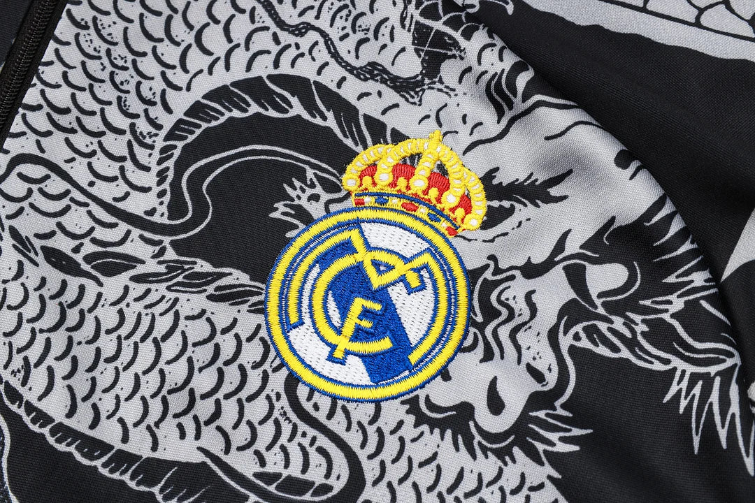 24/25 Real Madrid "Shadow Dragon" Black-Gold Tracksuit