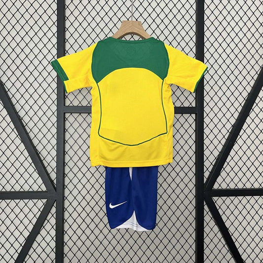 2004 Retro kit Brazil Home Jersey Kids Size