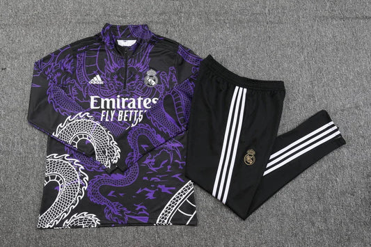 24/25 Real Madrid "Shadow Dragon" Purple - Black Tracksuit