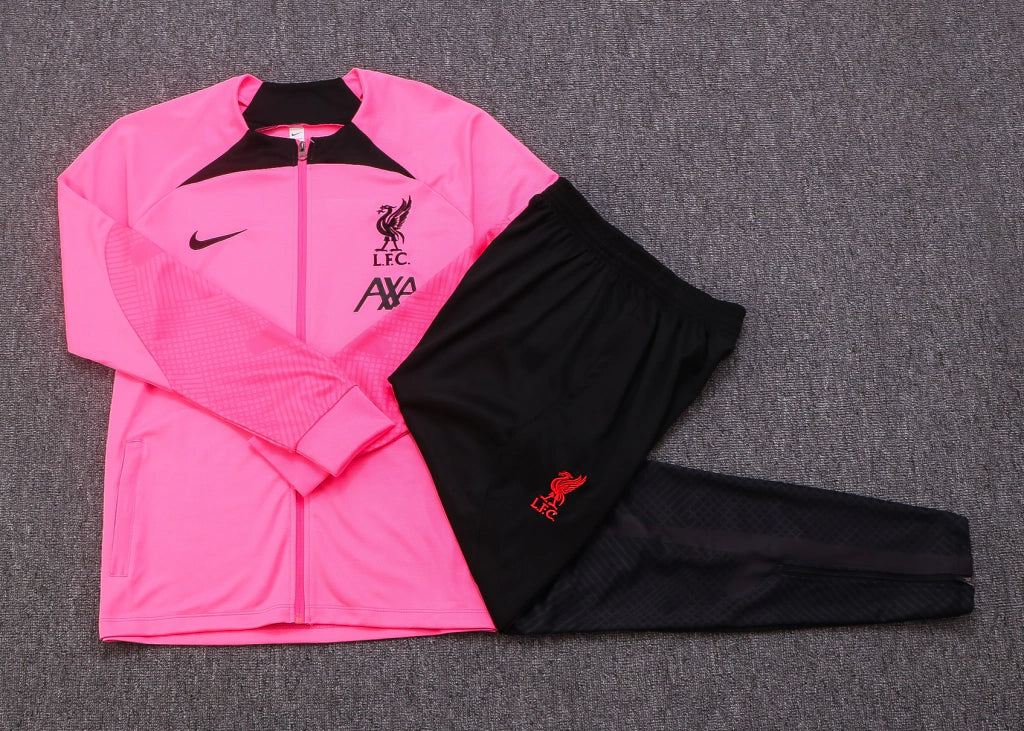 22/23 Liverpool Pink-Black Tracksuit