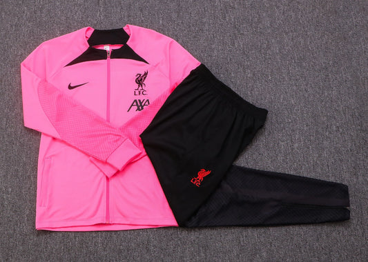 22/23 Liverpool Pink-Black Tracksuit