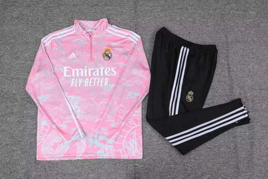 24/25 Real Madrid "Shadow Dragon" Pink - White Tracksuit