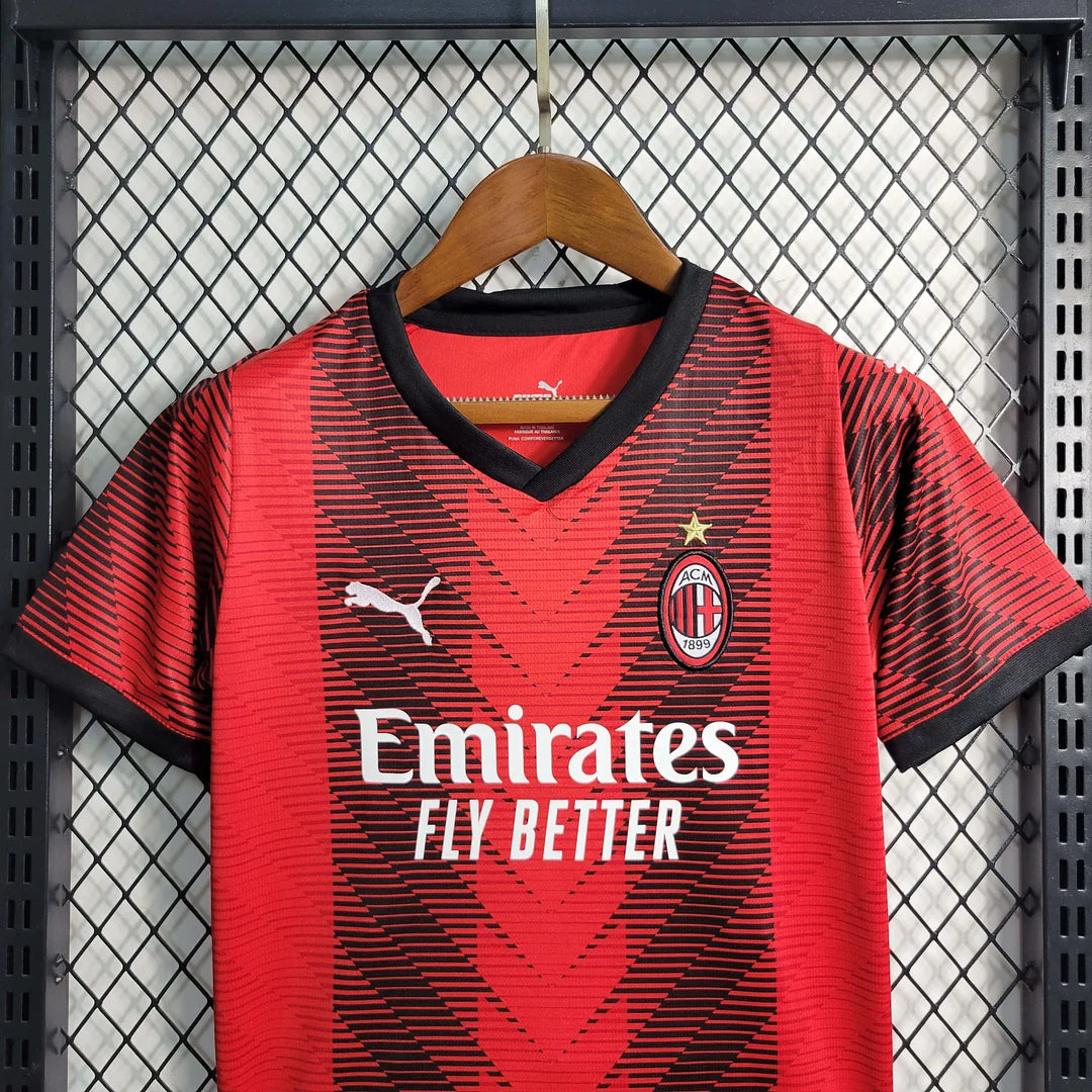 2023/2024 AC Milan Home Jersey Kids Size