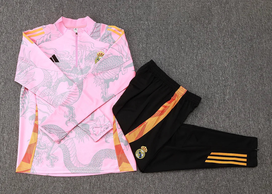 24/25 Real Madrid "Shadow Dragon" Pink Tracksuit