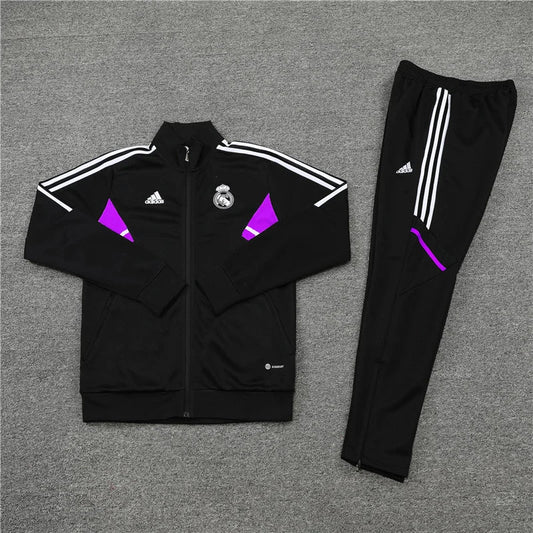 24/25 Real Madrid Black - Purple Tracksuit