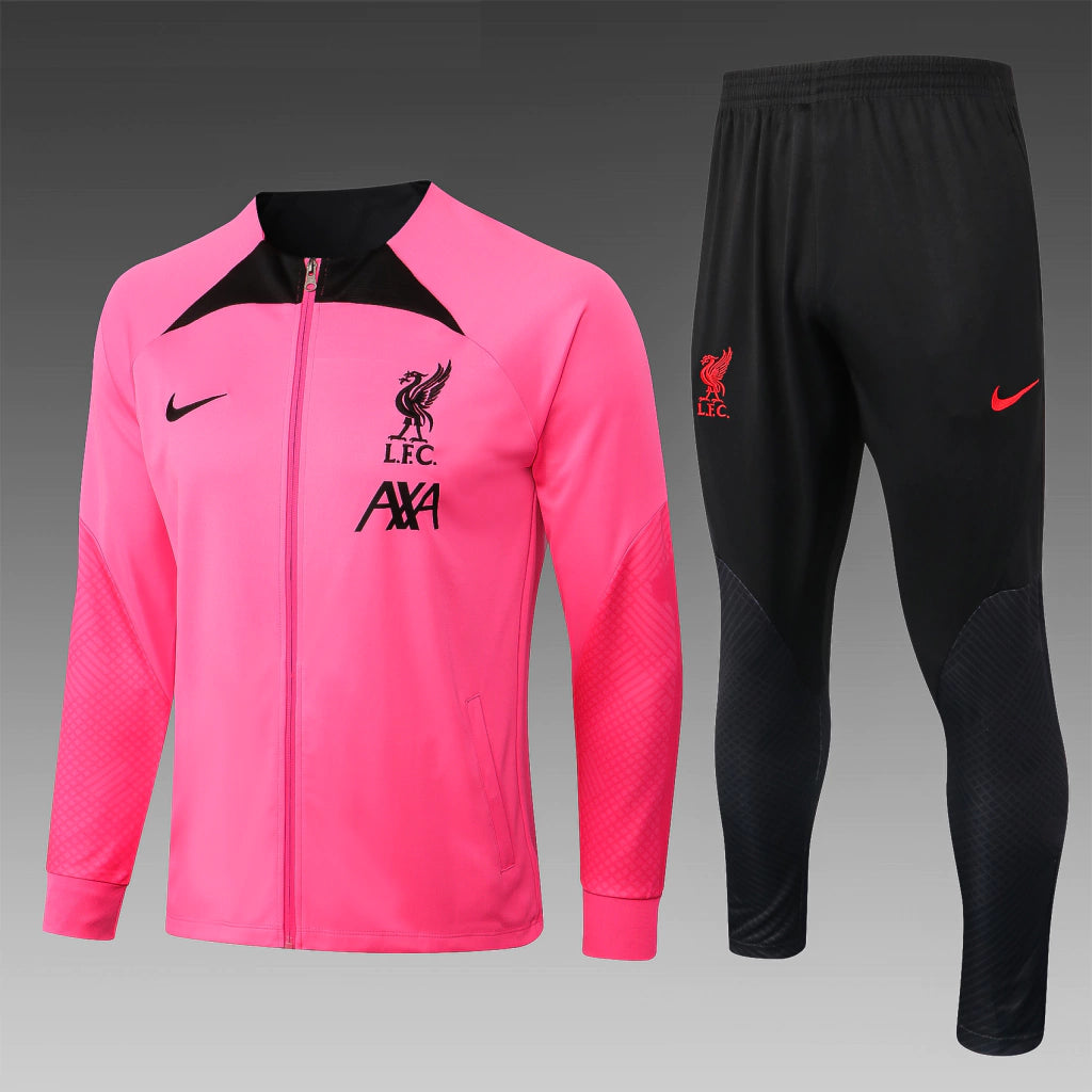 22/23 Liverpool Pink-Black Tracksuit