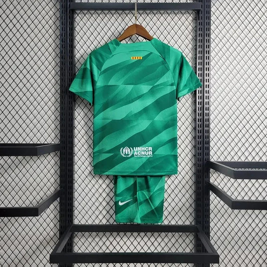 2023/2024 Barcelona Goalkeeper Kit Kids Size