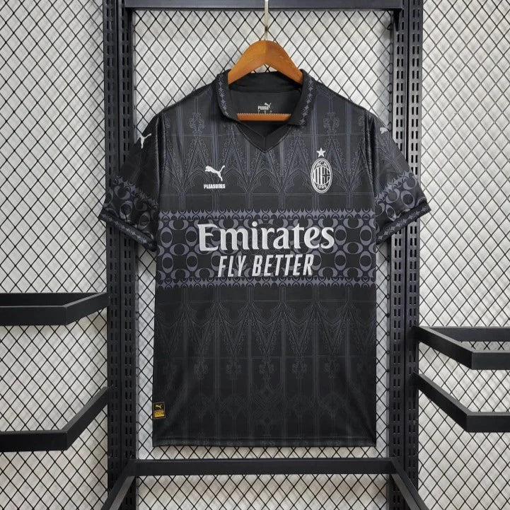 23/24 AC Milan X PLEASURES Black Fourth Jersey