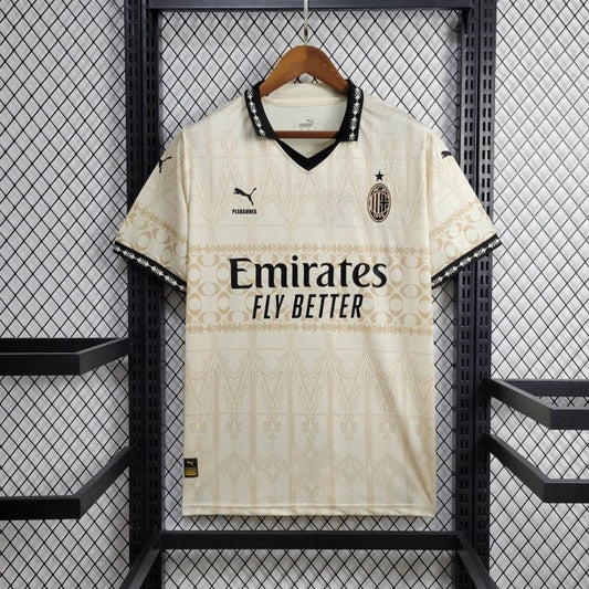 23/24 AC Milan x PLEASURES White Fourth Jersey