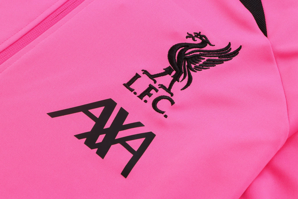 22/23 Liverpool Pink-Black Tracksuit