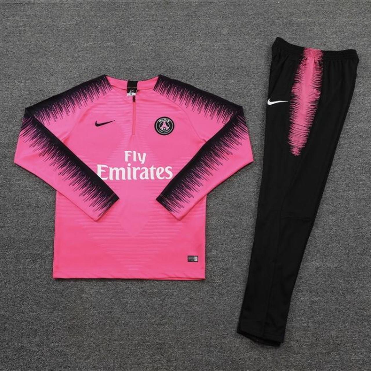 18/19 PSG Pink/Black Tracksuit