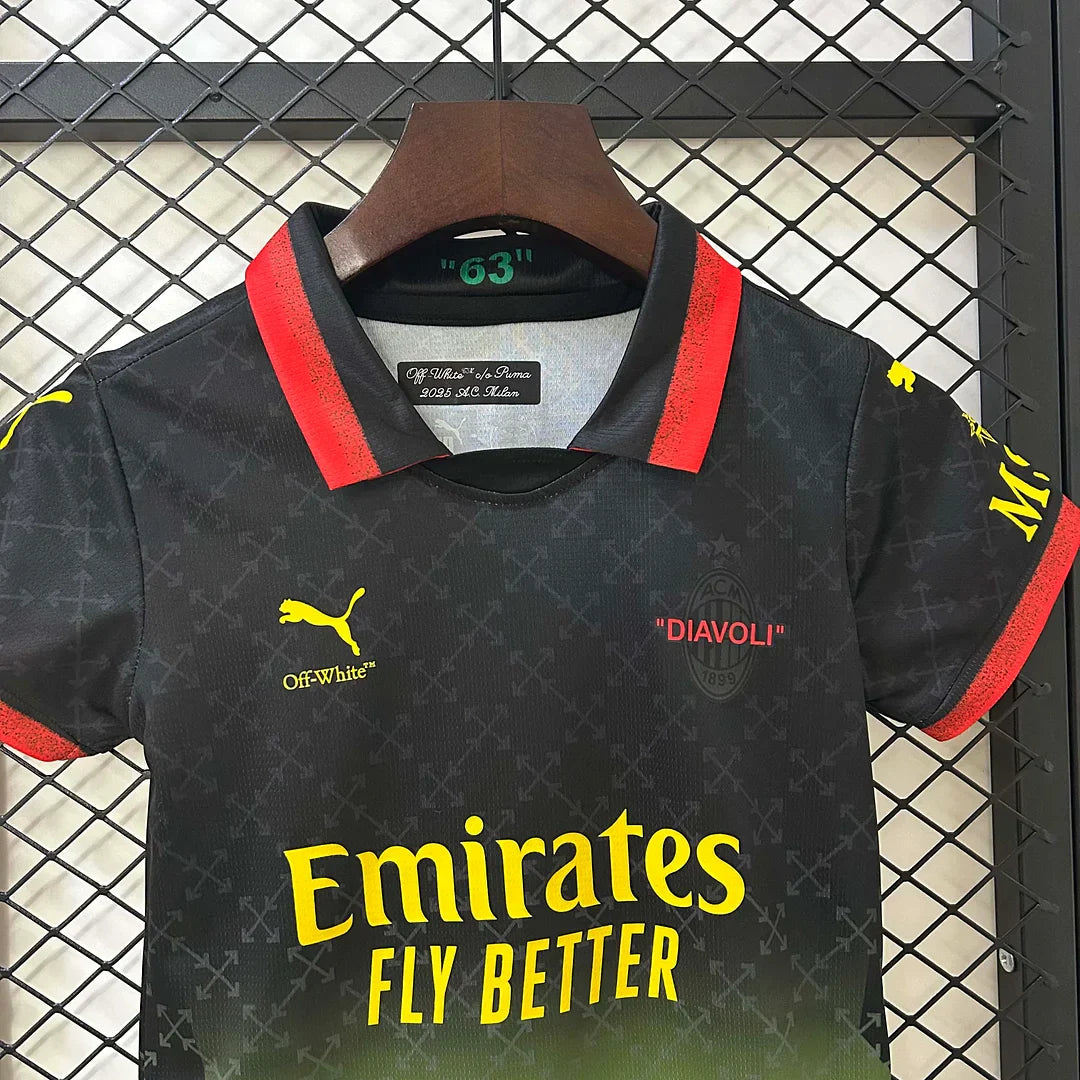 2024/2025 AC Milan X Off White Limited Jersey Kids Size